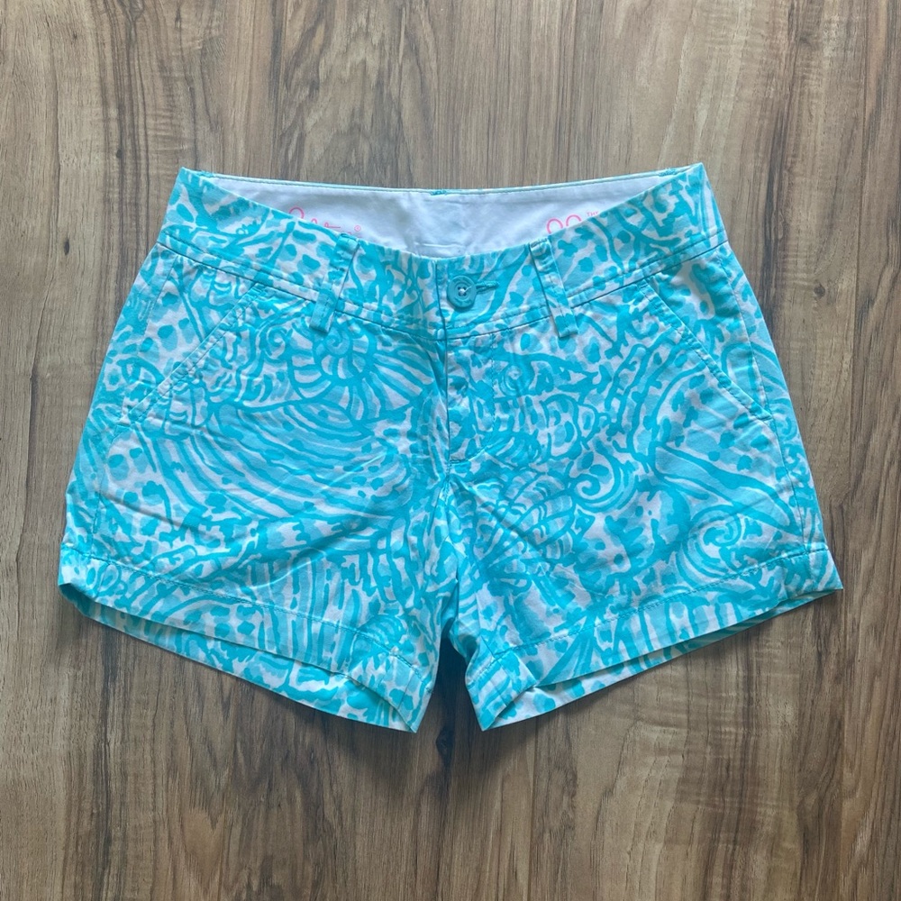 Lilly Pulitzer Callahan Short Shortly Blue Seacups